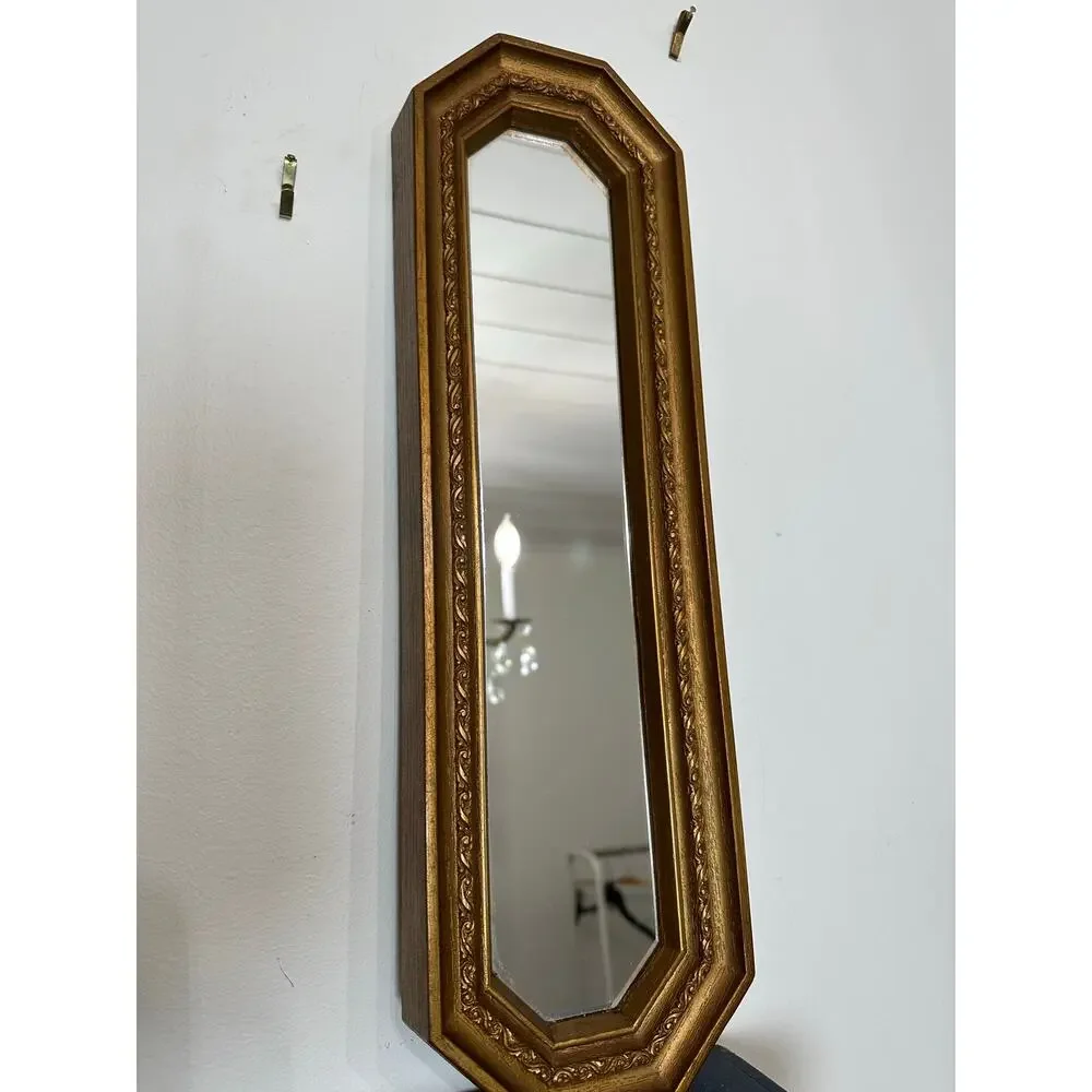 Vintage Syroco Homco Style Accent Wall Mirror Hollywood Regency Gold 5